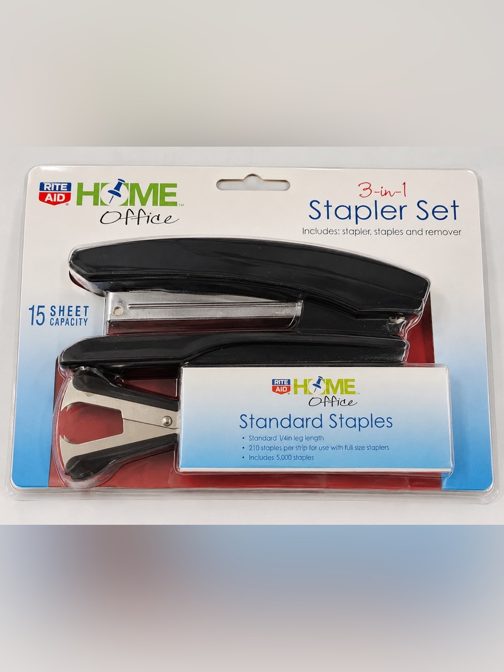 Rite Aid Home Office 3-in-1 Stapler New Sealed Stapler, Staples Remover Included